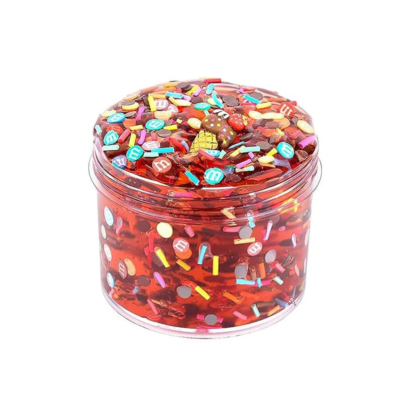 Jelly Slimes Anti Stress Crunchy Glitter Crystal Glue Boba Slimes Transparent Ultra Soft Non Stick Fruit Crystal Mud