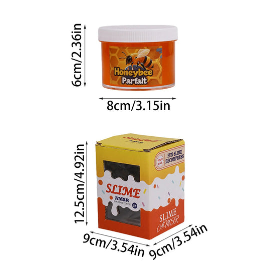 1PCS Large Crunchy Crystal Slime Kit - Leaf Watermelon Grape Premade Slime Pack Set Non-Sticky Jelly Cube Slime for Party