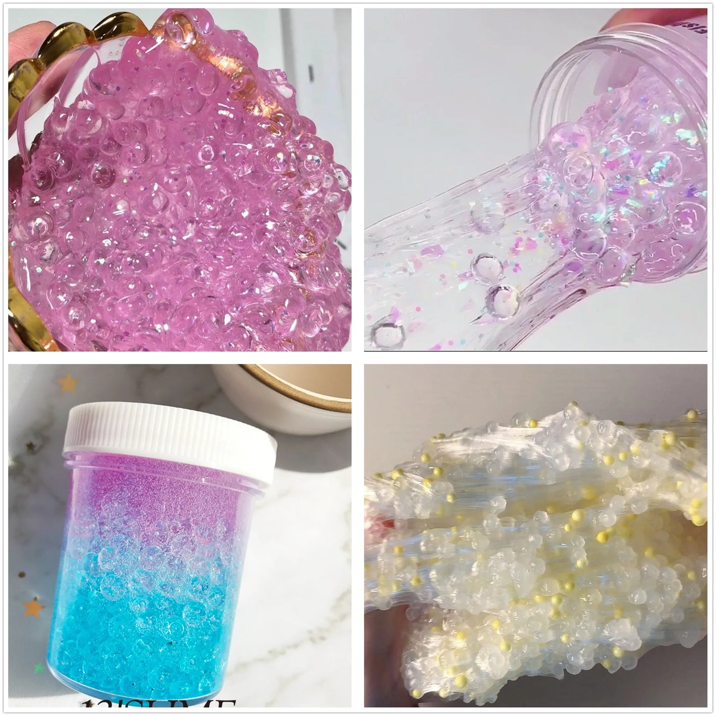 40g Slime Supply Plastic Hama Fishbowl Beads DIY Slime DIY Supplies Accessories Decoration Additives AntiStress Filler Toys