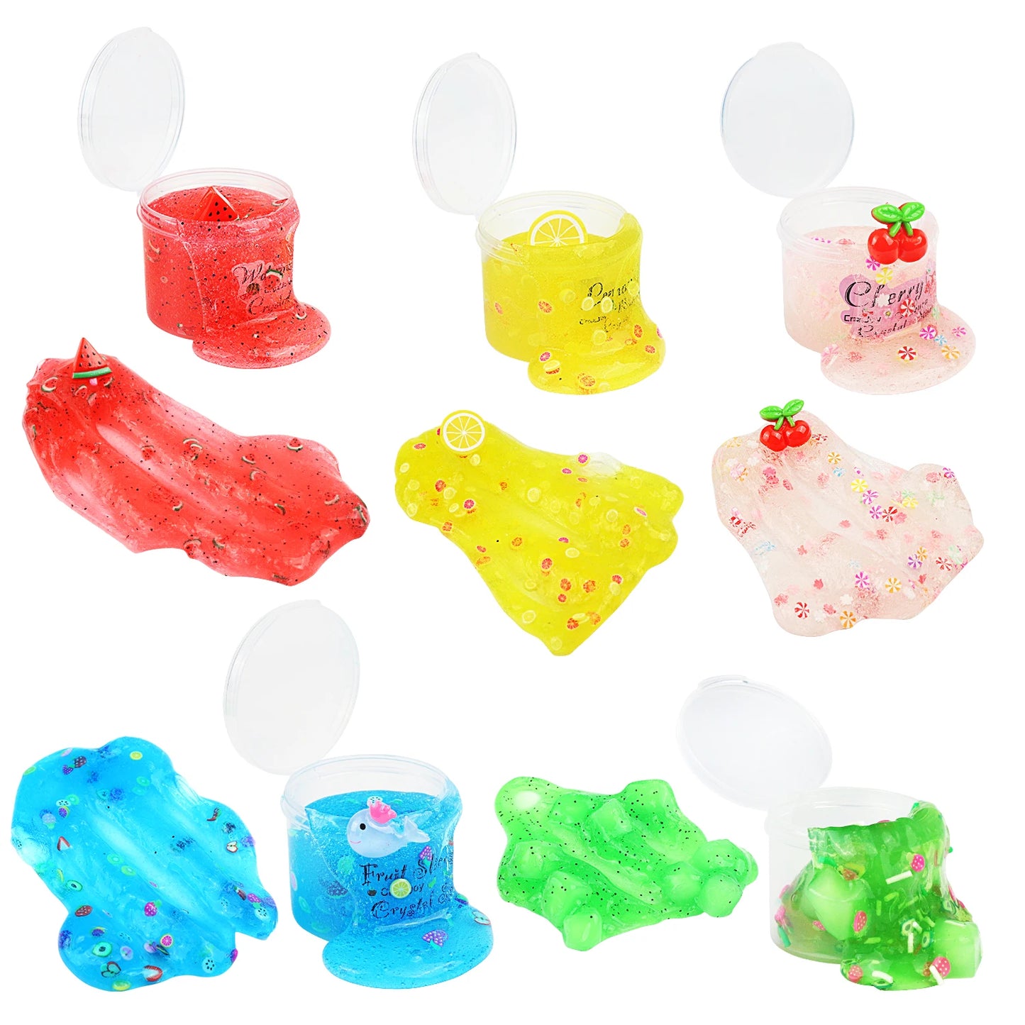 Surprise blind box style random slime crystal mud, silk mud and other toys, handmade DIY decompression toys, a total of 30 styles