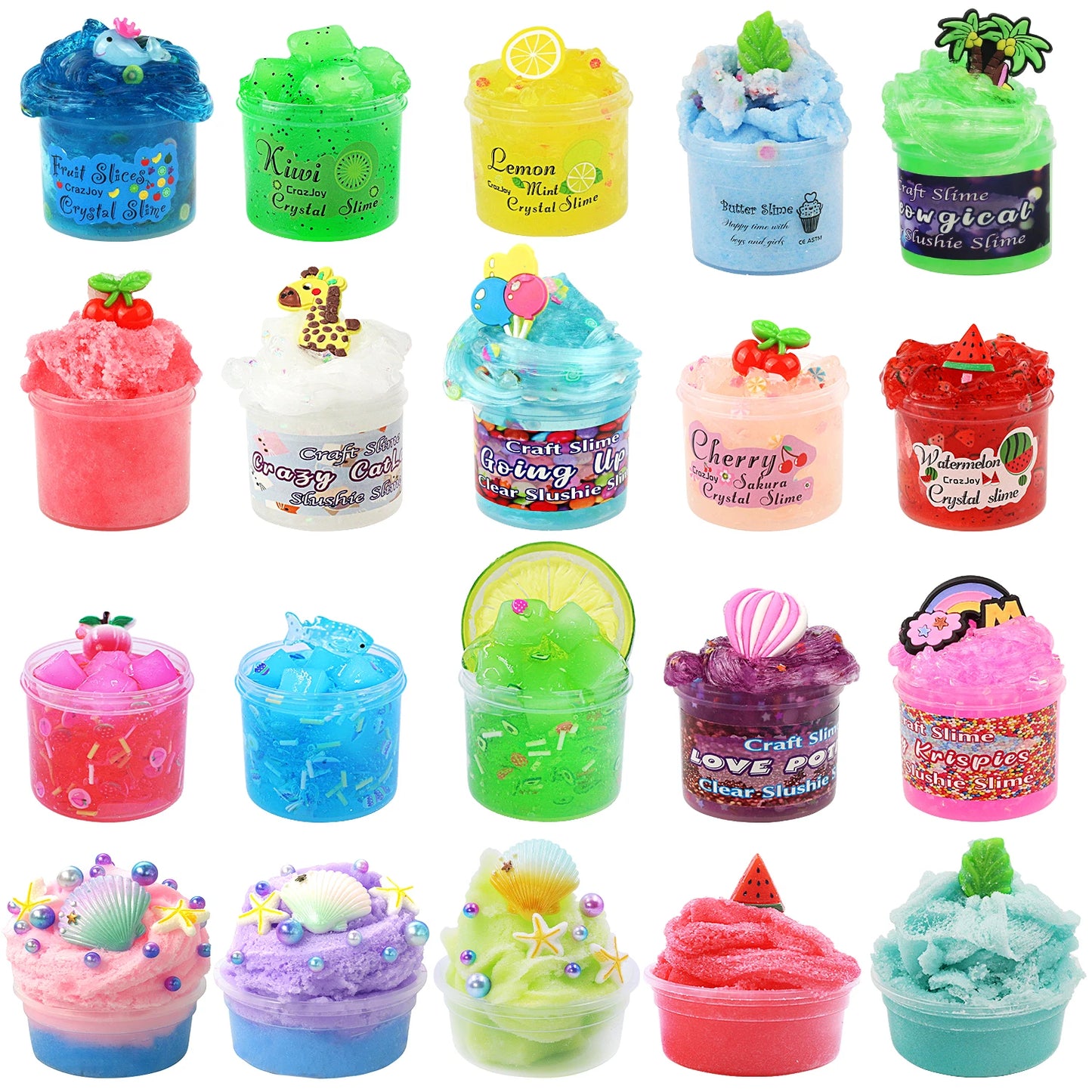 Surprise blind box style random slime crystal mud, silk mud and other toys, handmade DIY decompression toys, a total of 30 styles