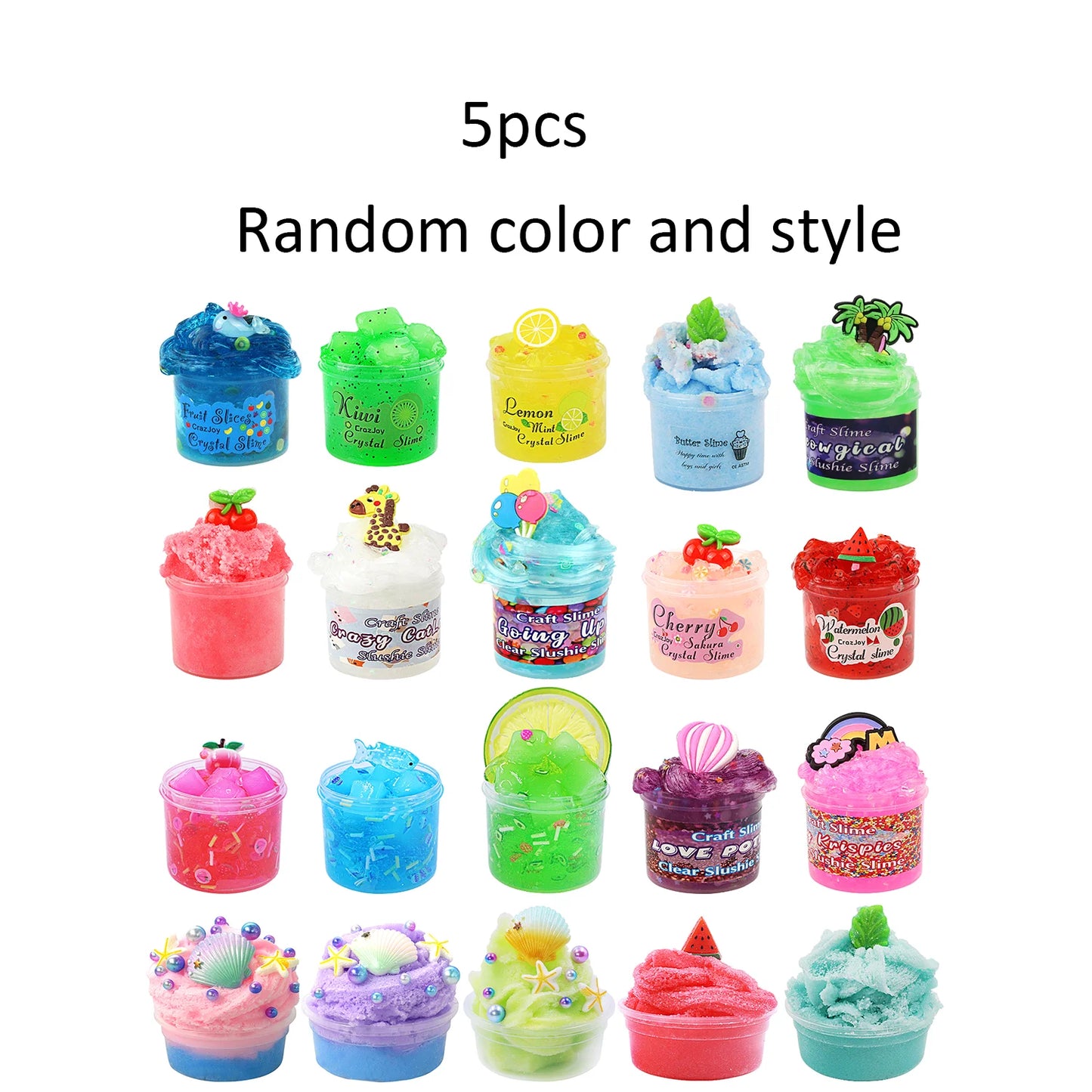 Surprise blind box style random slime crystal mud, silk mud and other toys, handmade DIY decompression toys, a total of 30 styles