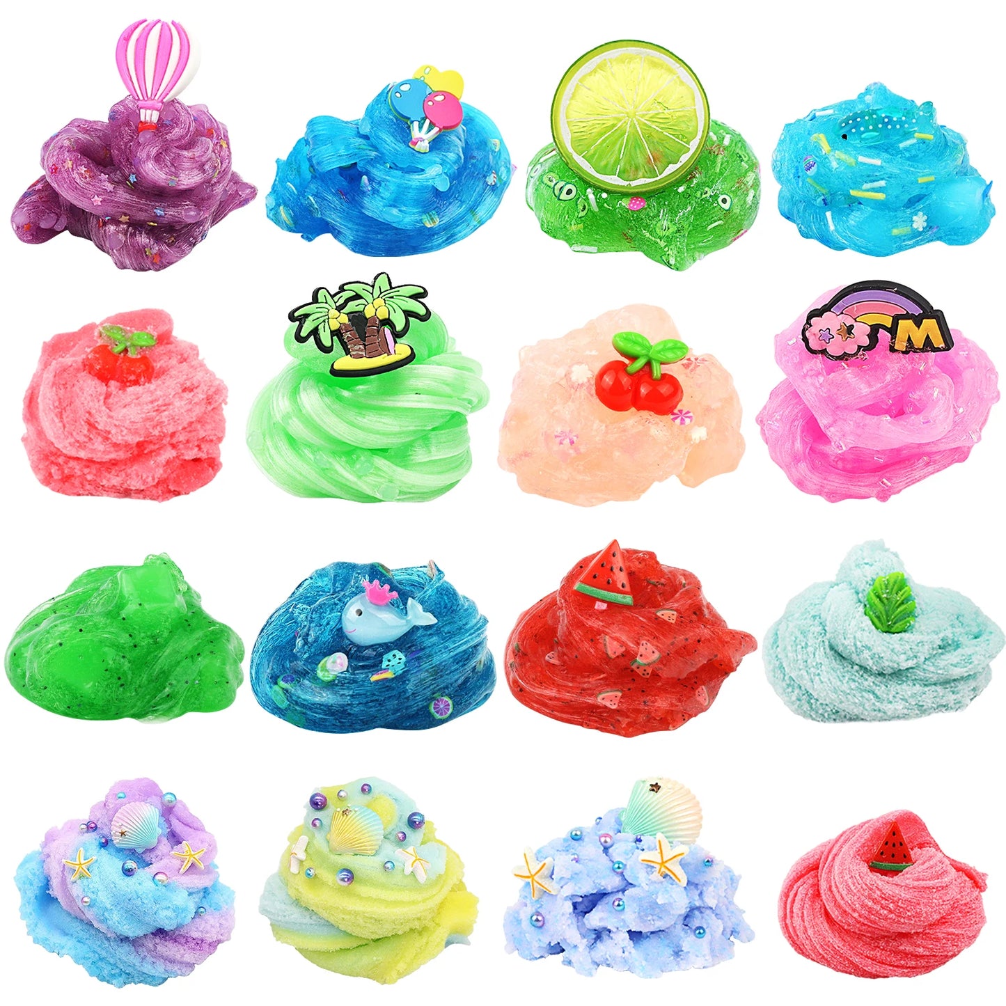 Surprise blind box style random slime crystal mud, silk mud and other toys, handmade DIY decompression toys, a total of 30 styles